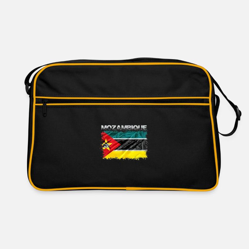Mosambik - Retro Tasche - Schwarz/Gold