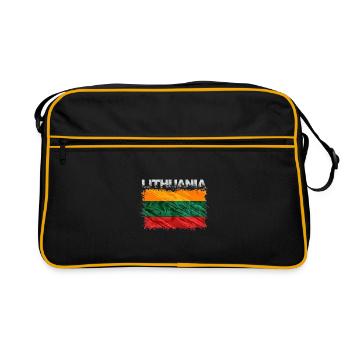 Lithuania - Retro Bag - black/gold - Front