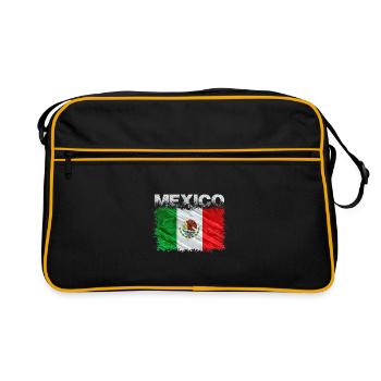 Mexiko - Retro Tasche - Schwarz/Gold - Vorne
