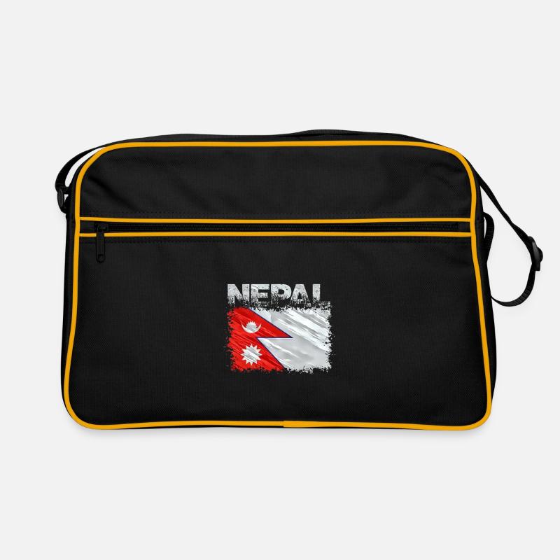 Nepal - Retro Tasche - Schwarz/Gold