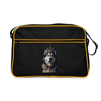 Malamute d’Alaska - Sac Retro - noir/or - Devant