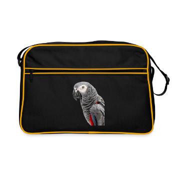 African Grey - Retro Bag - black/gold - Front