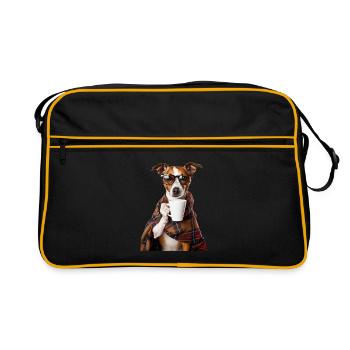 Chien - Sac Retro - noir/or - Devant