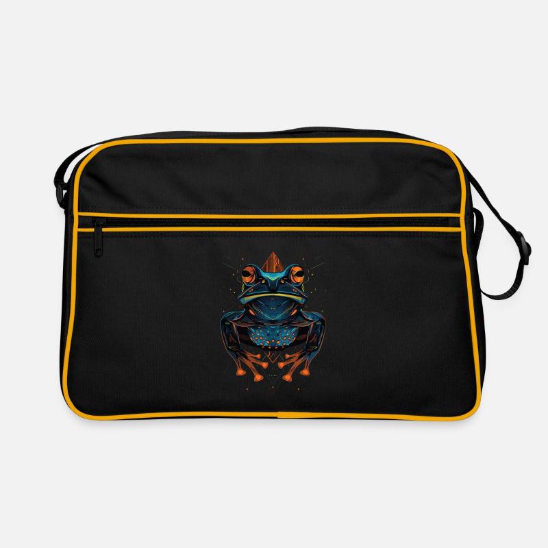 Grenouille - Sac Retro - noir/or