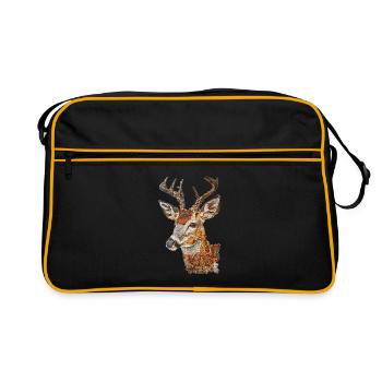 Roe deer - Retro Bag - black/gold - Front