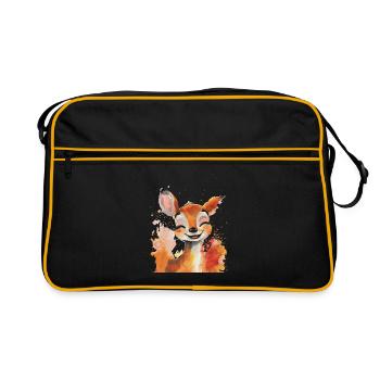 Roe deer - Retro Bag - black/gold - Front