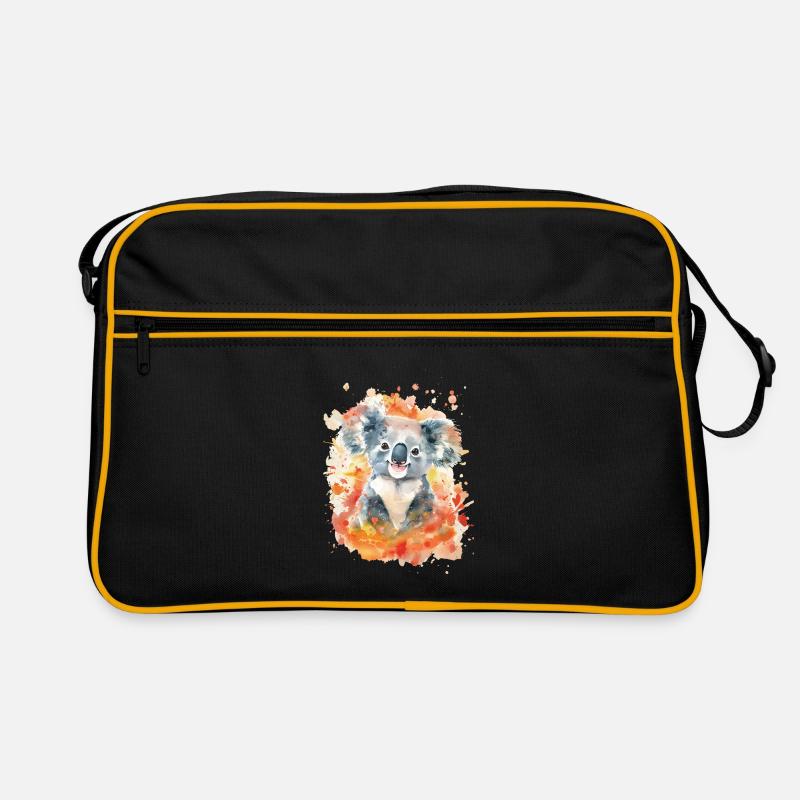 Koala - Retro Tasche - Schwarz/Gold