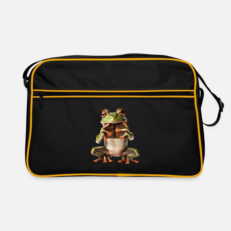 Frosch - Retro Tasche - Schwarz/Gold