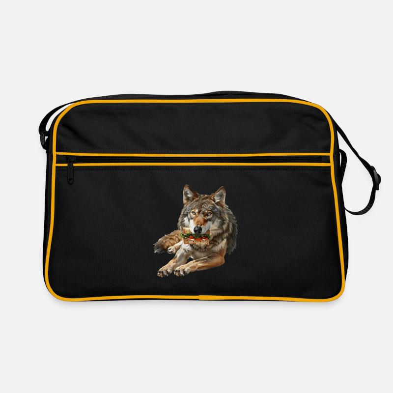 Loup - Sac Retro - noir/or