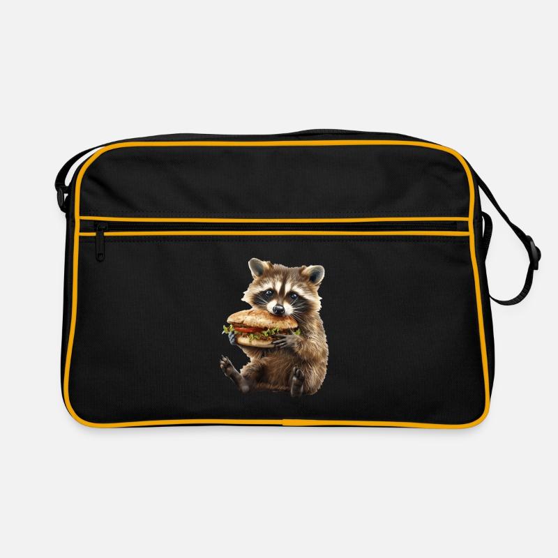 Raton laveur - Sac Retro - noir/or