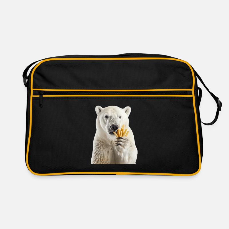 Eisbär - Retro Tasche - Schwarz/Gold