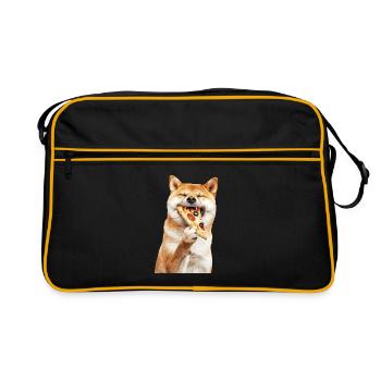 Shiba Inu - Sac Retro - noir/or - Devant