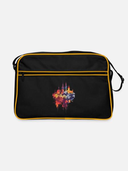 Elbing - Retro Tasche - Schwarz/Gold - Vorne