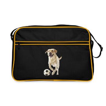 Labrador Retriever - Sac Retro - noir/or - Devant