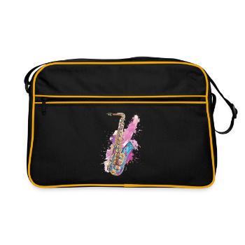 Saxophone - Sac Retro - noir/or - Devant