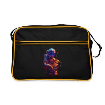 Violon astronaute - Sac Retro - noir/or - Devant