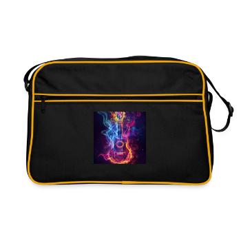 Ukulele - Retro Tasche - Schwarz/Gold - Vorne