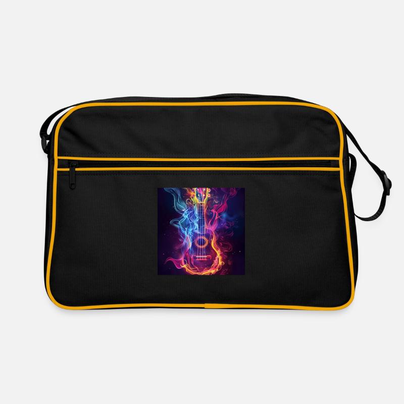 Ukulele - Retro Tasche - Schwarz/Gold