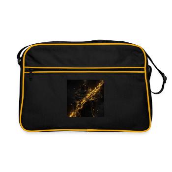Querflöte - Retro Tasche - Schwarz/Gold - Vorne