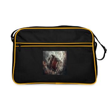 Akkordeon - Retro Tasche - Schwarz/Gold - Vorne