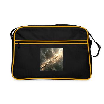 Querflöte - Retro Tasche - Schwarz/Gold - Vorne
