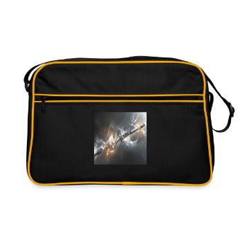 Querflöte - Retro Tasche - Schwarz/Gold - Vorne