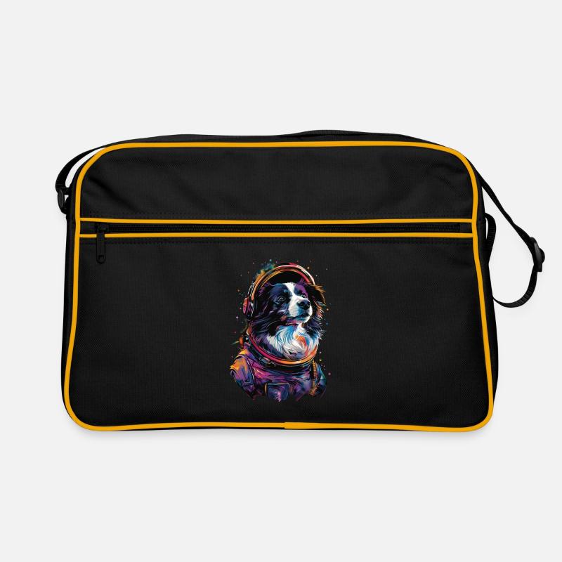 Border Collie Retro Tasche