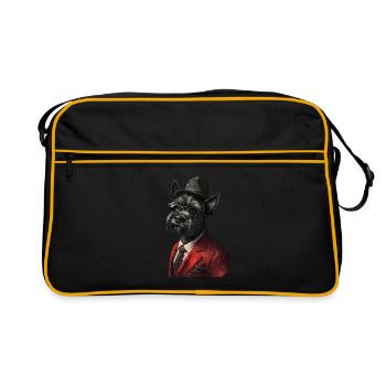 Scottish Terrier - Retro Tasche - Schwarz/Gold - Vorne