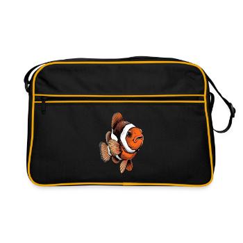 Clownfisch - Retro Tasche - Schwarz/Gold - Vorne