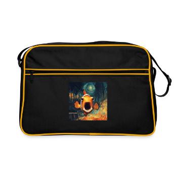 Clownfisch - Retro Tasche - Schwarz/Gold - Vorne