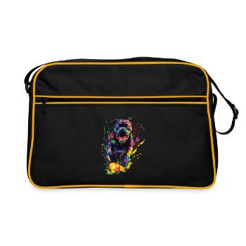 Cane Corso - Retro Tasche - Schwarz/Gold - Vorne