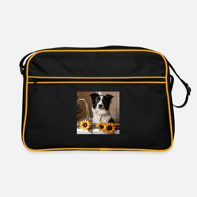 Border Collie Retro Tasche