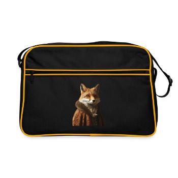 Fuchs - Retro Tasche - Schwarz/Gold - Vorne