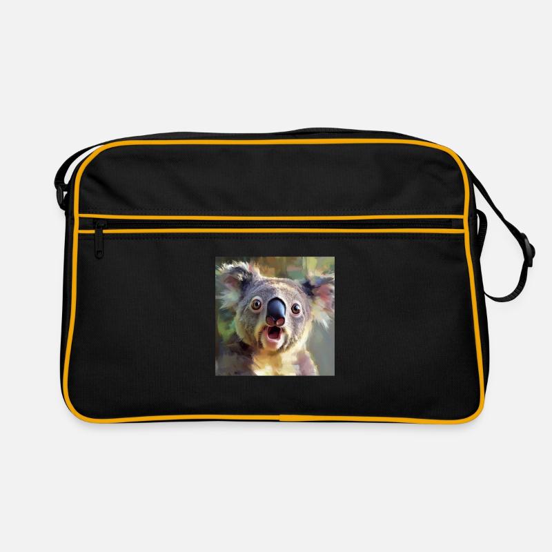 Koala - Retro Tasche - Schwarz/Gold
