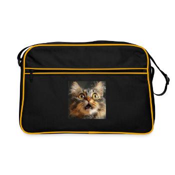 Maine Coon - Retro Tasche - Schwarz/Gold - Vorne