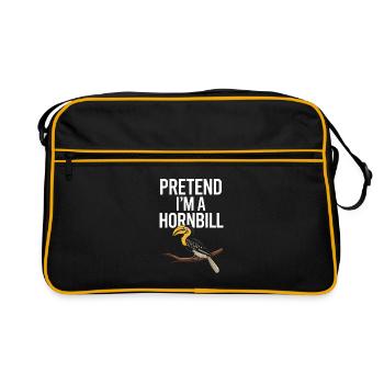 Nashornvogel - Retro Tasche - Schwarz/Gold - Vorne
