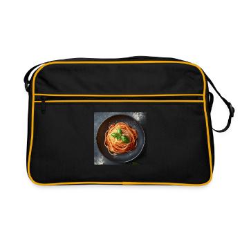 Pasta - Retro Tasche - Schwarz/Gold - Vorne