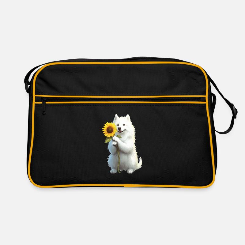Samojede - Retro Tasche - Schwarz/Gold