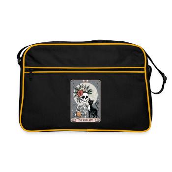 Tarotkarte - Retro Tasche - Schwarz/Gold - Vorne