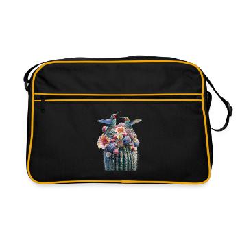 Kaktus - Retro Tasche - Schwarz/Gold - Vorne
