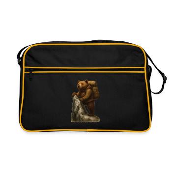Randonnée avec les grizzlis - Sac Retro - noir/or - Devant