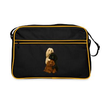 Chien Chiens Chiens mignons - Sac Retro - noir/or - Devant