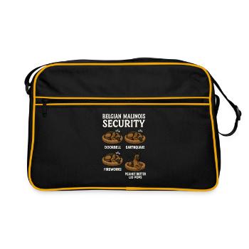 Malinois belge - Sac Retro - noir/or - Devant
