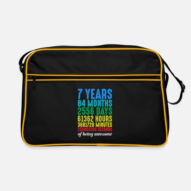 7 ans 7 ans 7 ans 7 ans vintage rétro numéros Sac Retro