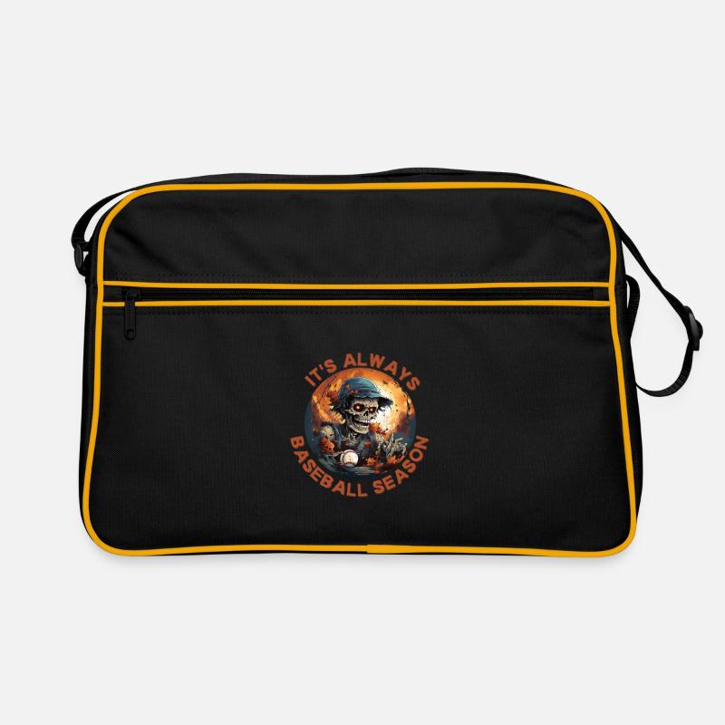 Halloween Baseball Player Skeleton Creepy Fun Sac Retro