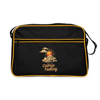 Convertible Feeling Saying Retro Sun Wind and Clouds - Retro Bag - black/gold - Front