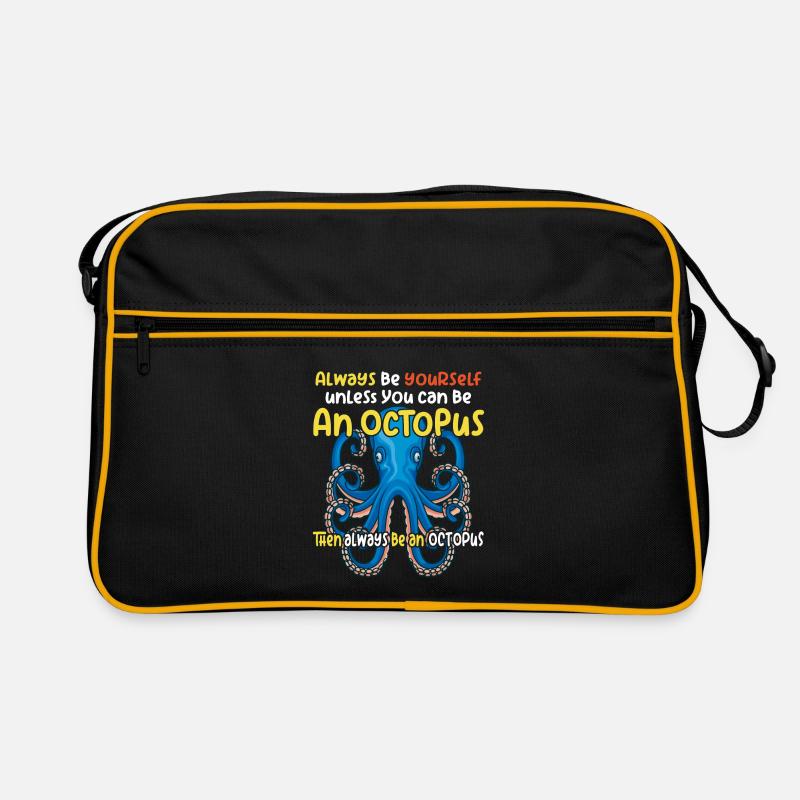 Be an octopus big octopus with funny saying Retro Bag