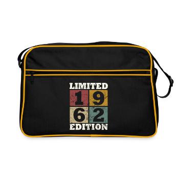 Datensatz 23Vintage Geschenk 1962 Jubiläum Editorial - Retro Tasche - Schwarz/Gold - Vorne
