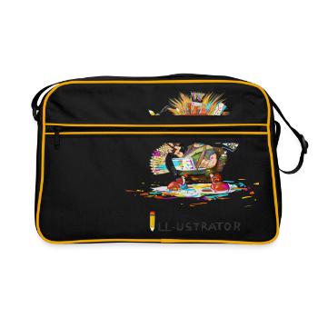 illustrateur - Sac Retro - noir/or - Devant