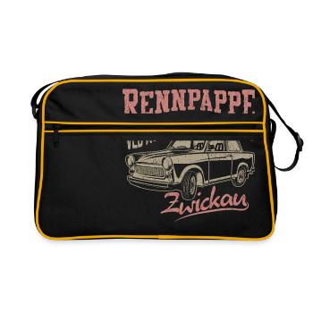  601 Rennpappe - Retro Tasche - Schwarz/Gold - Vorne